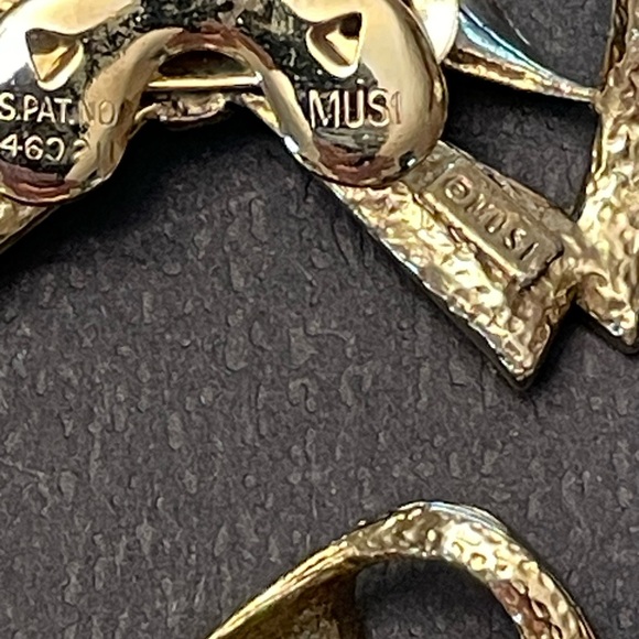 Vintage Musi Shoe Clips Goldtone Bows - Picture 7 of 7